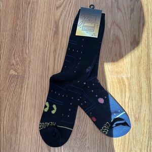 Head Gear classic nostalgia Pac-Man Themed Black Socks size 9-13